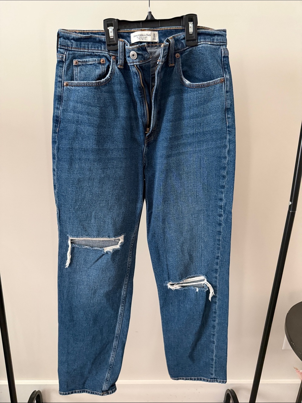 Abercrombie Women’s Distressed Blue Denim Jeans